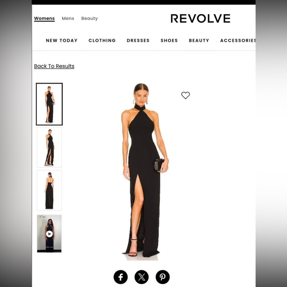 REVOLVE “THE GOWN” BLACK SLIT DRESS - Picture 7 of 8